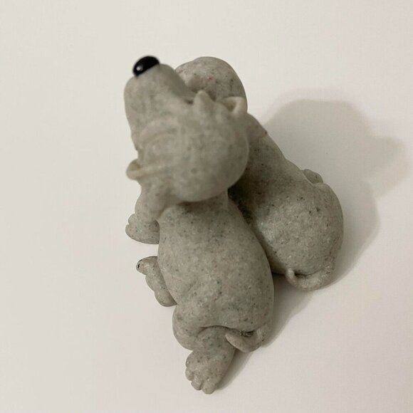 Vintage 2001 Quarry Critters Dog Figurine Pebbles And Patch Dogs - Picture 10 of 16